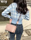Fashion Pink Pu Rhombus Large-capacity Letter Shoulder Strap Messenger Bag