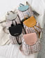 Fashion Pink Pu Plaid Large-capacity Drawstring Backpack