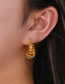 Fashion Gold Stainless Steel Gold Plated Hollow Wire Wound Earrings