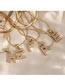 Fashion J Titanium Steel Pearl Letter Snake Bone Chain Double Layer Necklace