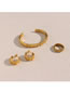 Fashion Earrings Stainless Steel Gold Plated Star Moon Sun Earrings