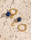 Fashion Lapis Lazuli Titanium Lazuli Star Earrings
