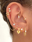 Fashion Silver Brass Inset Zirconium U-twist Hemp Rope Earrings