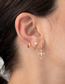 Fashion Silver Copper Inlaid Zirconium U-shaped Earrings