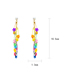 Fashion Color Colorful Star Fringe Paper Clip Earrings