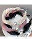 Fashion Black Bottom Pearl Fabric Pleated Pearl Headband