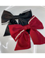 Fashion Wine Red Bow Satin Pearl Bow Hair Clip