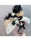 Fashion Apricot Chiffon Bow And Diamond Pearl Heart Hairband