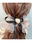 Fashion Purple Chiffon Bow And Diamond Pearl Heart Hairband