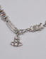 Fashion Silver Alloy Diamond Geometric Necklace