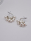 Fashion Silver Alloy Geometric Pearl Stud Earrings