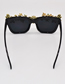 Fashion Gold Metal Diamond Bee Large Frame Sunglasses