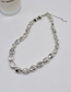 Fashion Silver Geometric Shaped Beaded Necklace