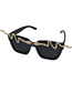 Fashion Serpentine Resin Diamond Serpentine Square Sunglasses