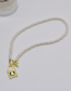 Fashion White Pearl Beaded Ot Buckle Necklace