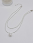 Fashion White Double Pearl Beaded Necklace