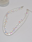Fashion A Multicolored Crystal Beaded Pearl Double Necklace