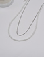 Fashion White Alloy Pearl Beaded Double Necklace