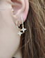 Fashion Diamond Leaf Alloy Geometric Leaf Earrings