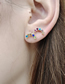 Fashion Star 37619 Alloy Diamond Star Stud Earrings