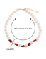 Fashion Strawberry Single Pearl Beaded Strawberry Necklace