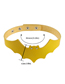 Fashion Gold Pu Leather Bat Buckle Necklace