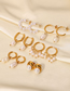 Fashion Twenty One# Titanium Diamond Pearl Tassel Drop Earrings