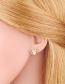Fashion A Bronze Diamond Pearl Butterfly Heart Stud Earrings
