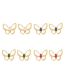 Fashion Blue Copper Diamond Shell Butterfly Stud Earrings