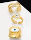 Fashion B Bronze Zirconium Geometric Eye Open Ring