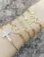 Fashion C Brass Diamond Alphabet Pull Bracelet