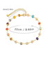 Fashion Gold Brass Gold Plated Acrylic Beaded Anklet