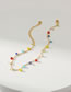 Fashion Gold Copper Gold Plated Acrylic Bead Anklet
