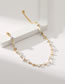 Fashion White Copper Gold Plated Irregular Shaped Crystal Anklet