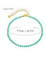 Fashion Green Copper Gold Plated Crystal Beaded Bracelet