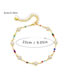Fashion Gold Copper Gold Plated Pearl Color Bead Anklet