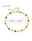 Fashion Gold Brass Gold-plated Drip Oil Love Glitter Anklet