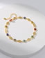 Fashion Gold Copper Gold Plated Colorful Eye Anklet