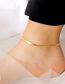Fashion Gold Color Titanium Blade Chain Anklet