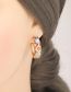 Fashion 5# Pure Copper Drip Oil Diamond Earrings