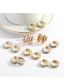 Fashion 8# Pure Copper Drip Oil Diamond Earrings