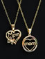 Fashion Outer Ring Round Copper Gold Plated Zirconium Mom Round Necklace