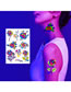 Fashion 6# Fluorescent Butterfly Flower Waterproof Eco-friendly Tattoo Stickers