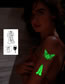 Fashion Luminous Green Yb-015 Geometric Luminous Water Transfer Tattoo Sticker