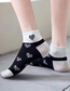 Fashion 5 Pairs Smiley Letter Embroidered Cotton Socks