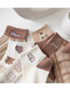 Fashion 5 Pairs Bear Letter Embroidered Socks
