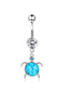 Fashion Rhinestone Butterfly (price for 6) Titanium Steel Diamond Butterfly Piercing Navel Nails