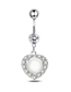 Fashion Cross (price for 6) Titanium Steel Diamond Cross Piercing Navel Nail