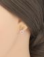 Fashion Pink Bronze Diamond Rabbit Ear Drop Oil Eye Stud Earrings