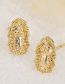 Fashion Gold Color Brass Gold Plated Virgin Mary Stud Earrings